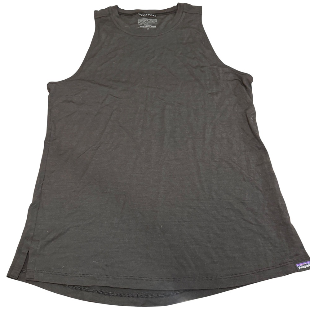 Patagonia Capilene Cool Merino Blend Tank Black Granola Gorpcore Layers Wmns S